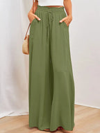 Le Vaporeux – Pantalon Palazzo Fluide Taille Haute