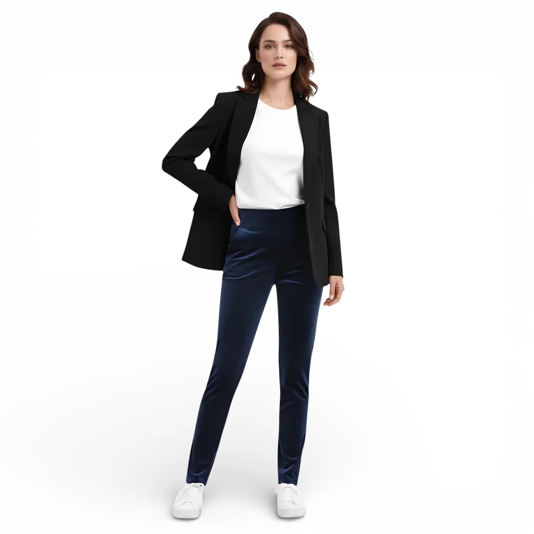 Pantalon coupe crayon en velours doublé polaire LUNAVIA PANTS