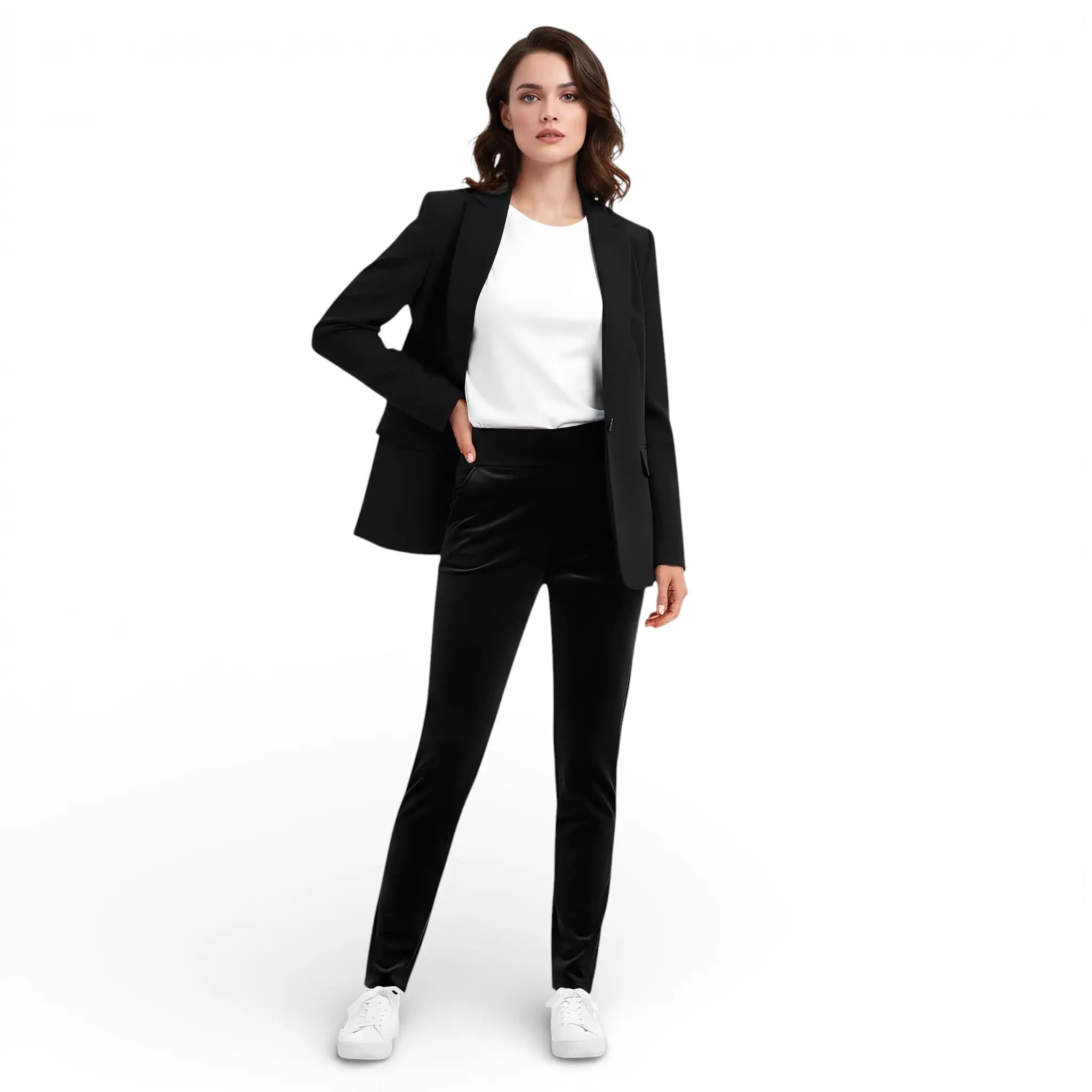 Pantalon coupe crayon en velours doublé polaire LUNAVIA PANTS