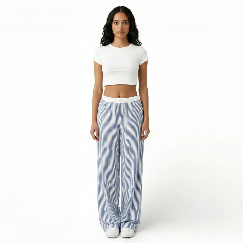 Pantalon large tissé à rayures LUNAVIA PANTS