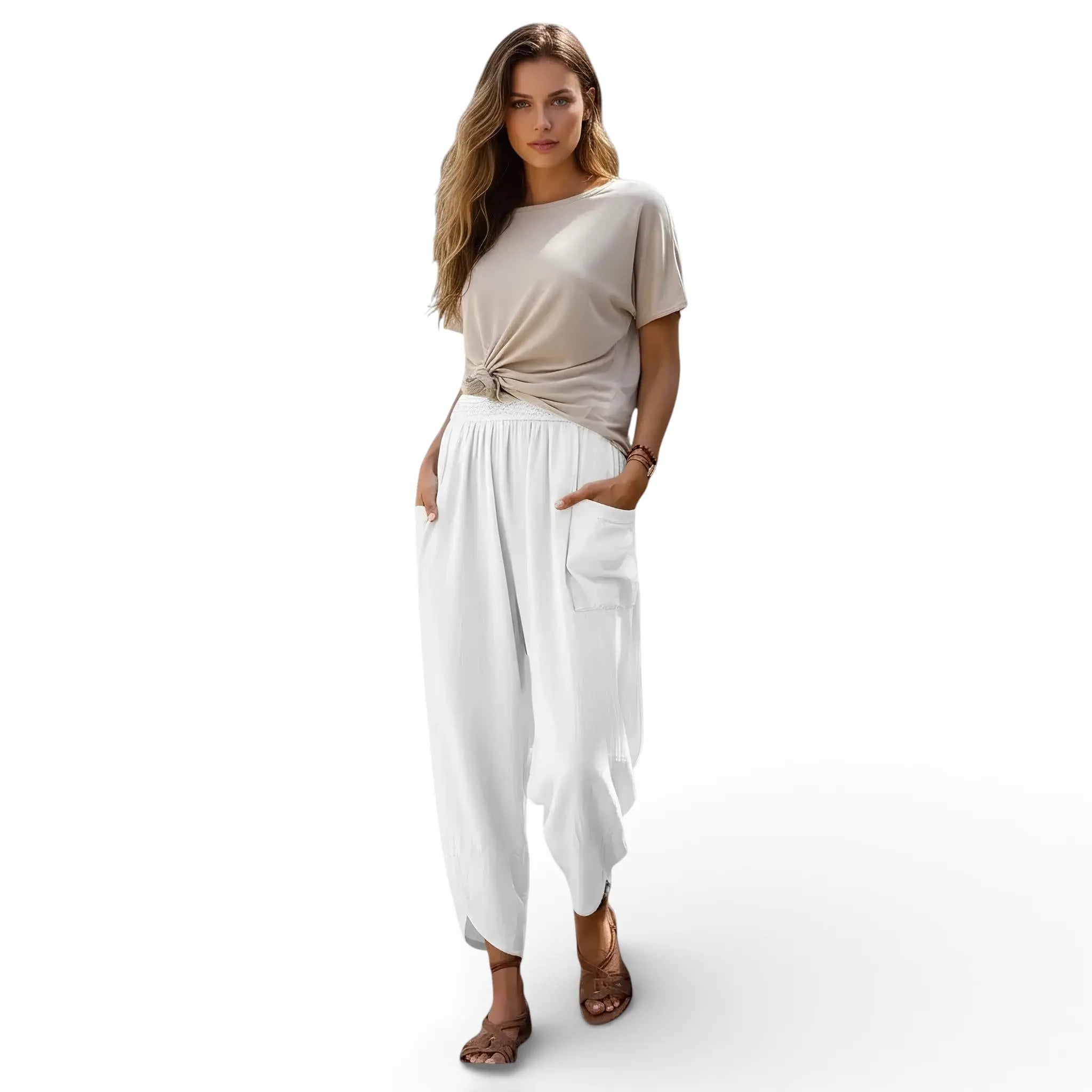 Pantalon  lin mélangé style  vintage LUNAVIA PANTS