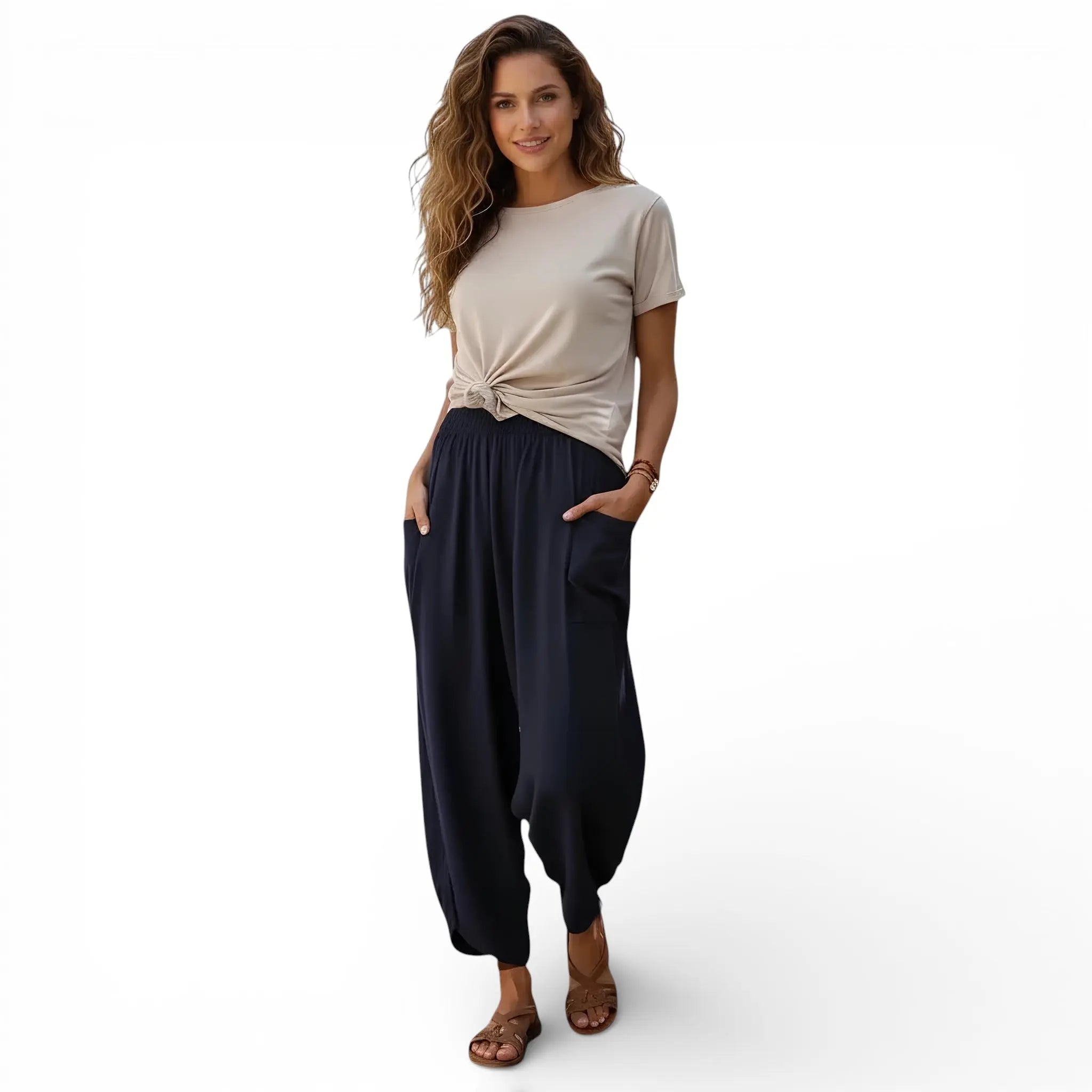Pantalon  lin mélangé style  vintage LUNAVIA PANTS