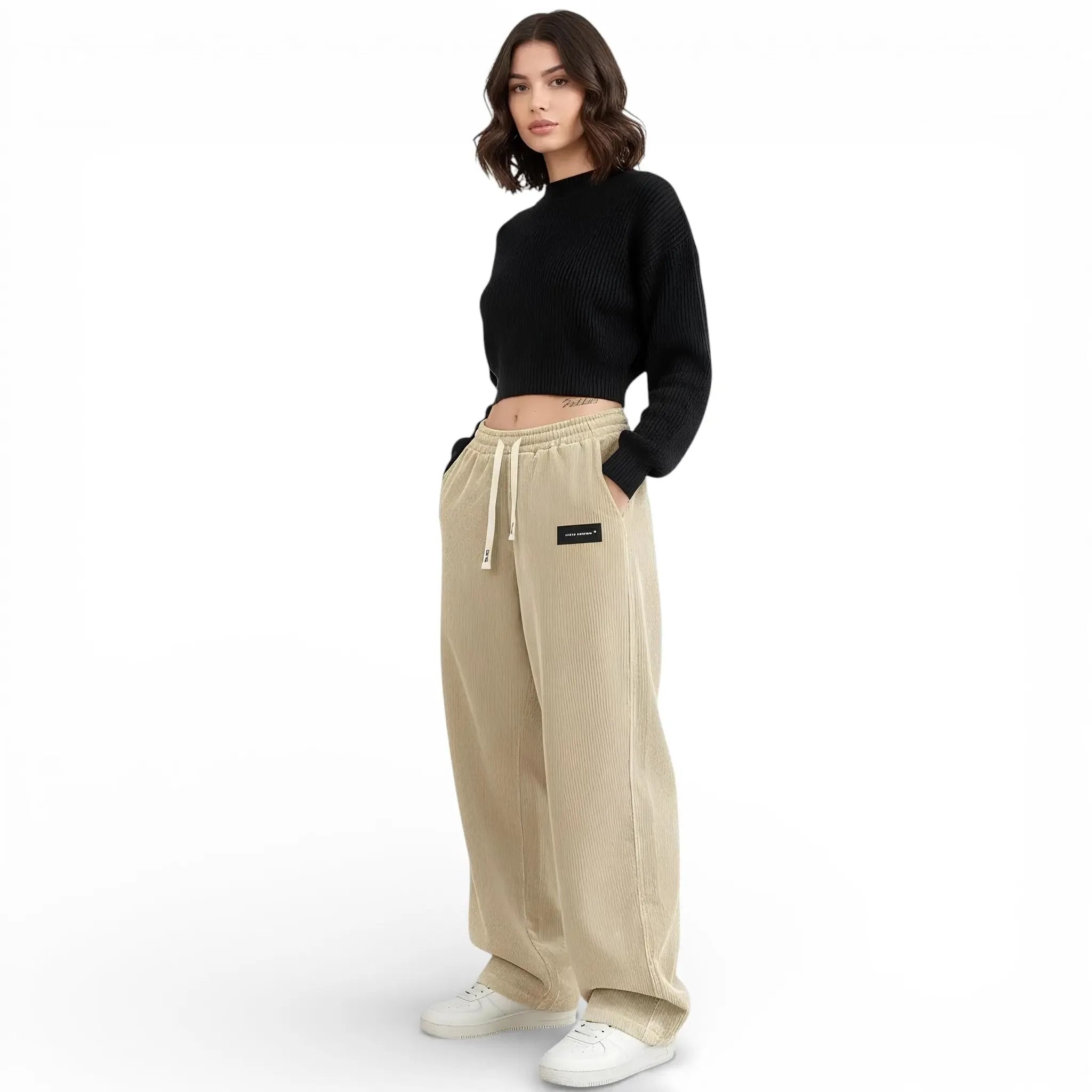 Pantalon style velours-coupe large LUNAVIA PANTS