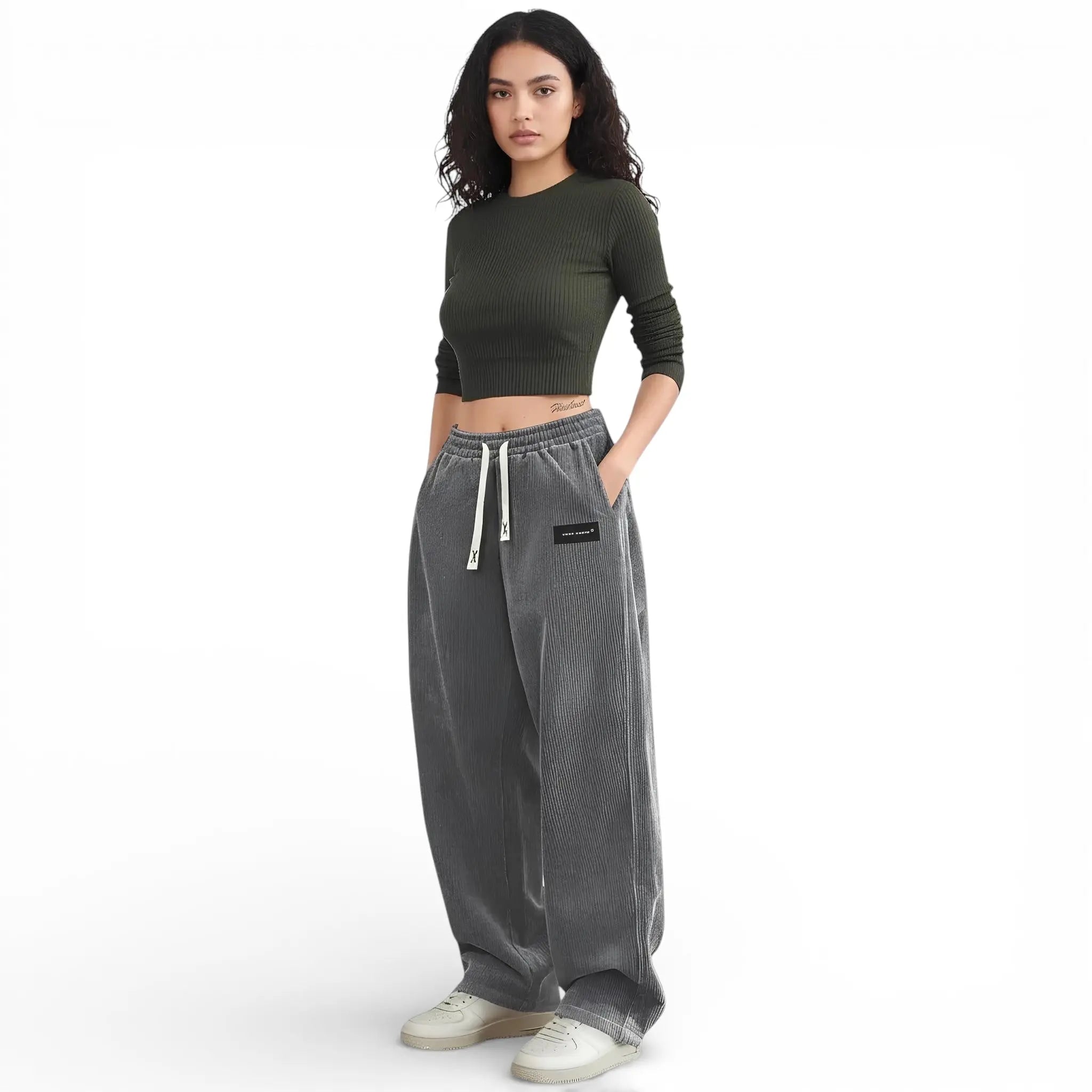 Pantalon style velours-coupe large LUNAVIA PANTS