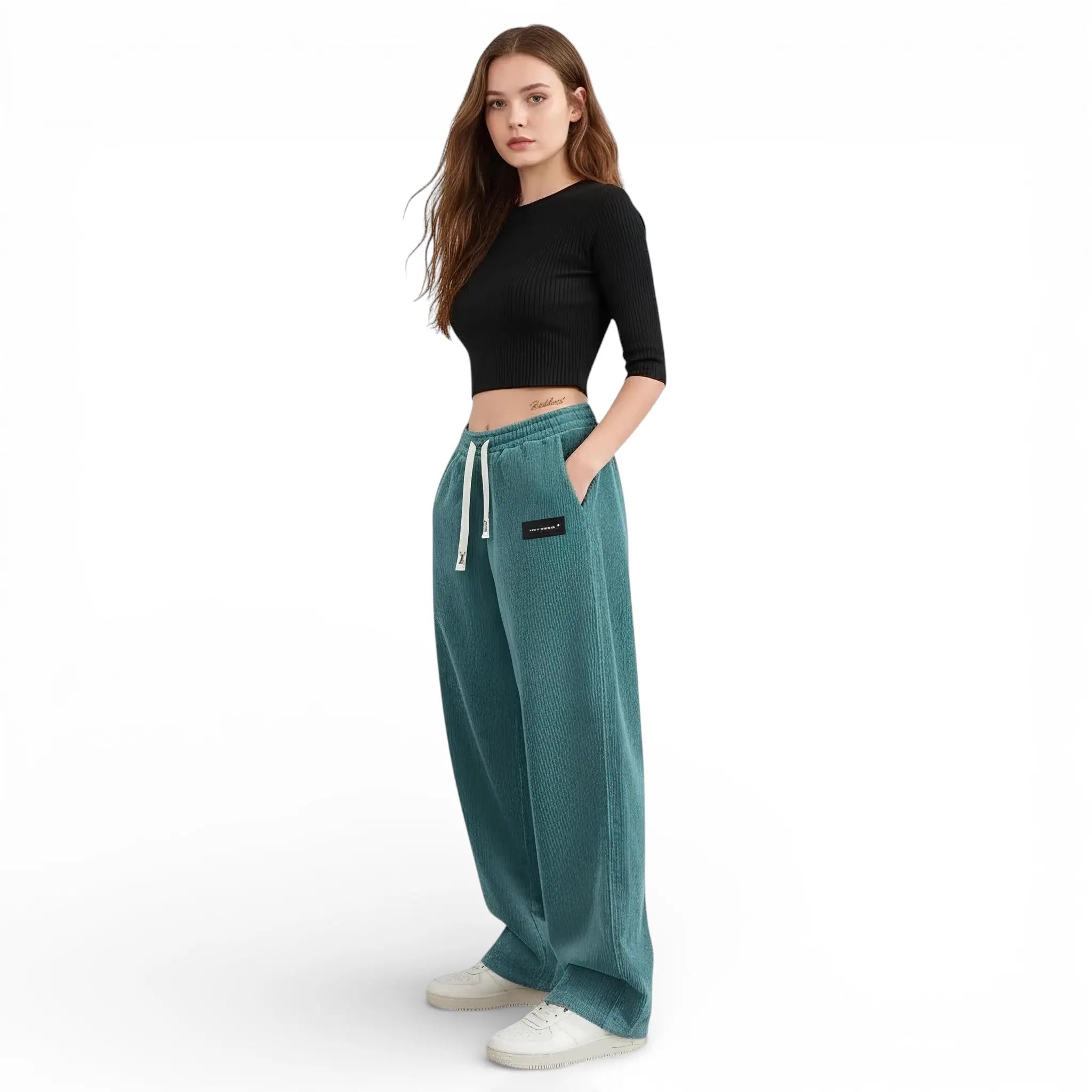 Pantalon style velours-coupe large LUNAVIA PANTS