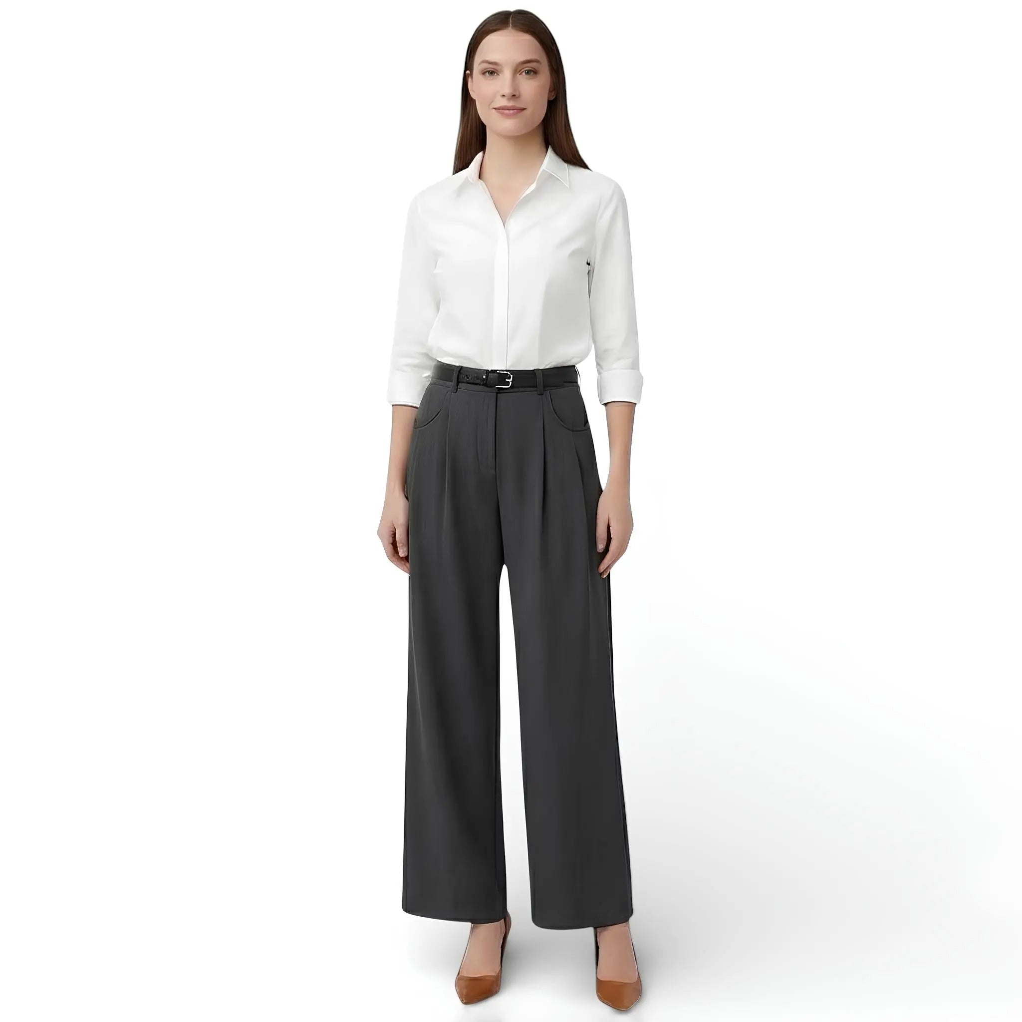 Pantalon tailleur coupe large-taille haute LUNAVIA PANTS