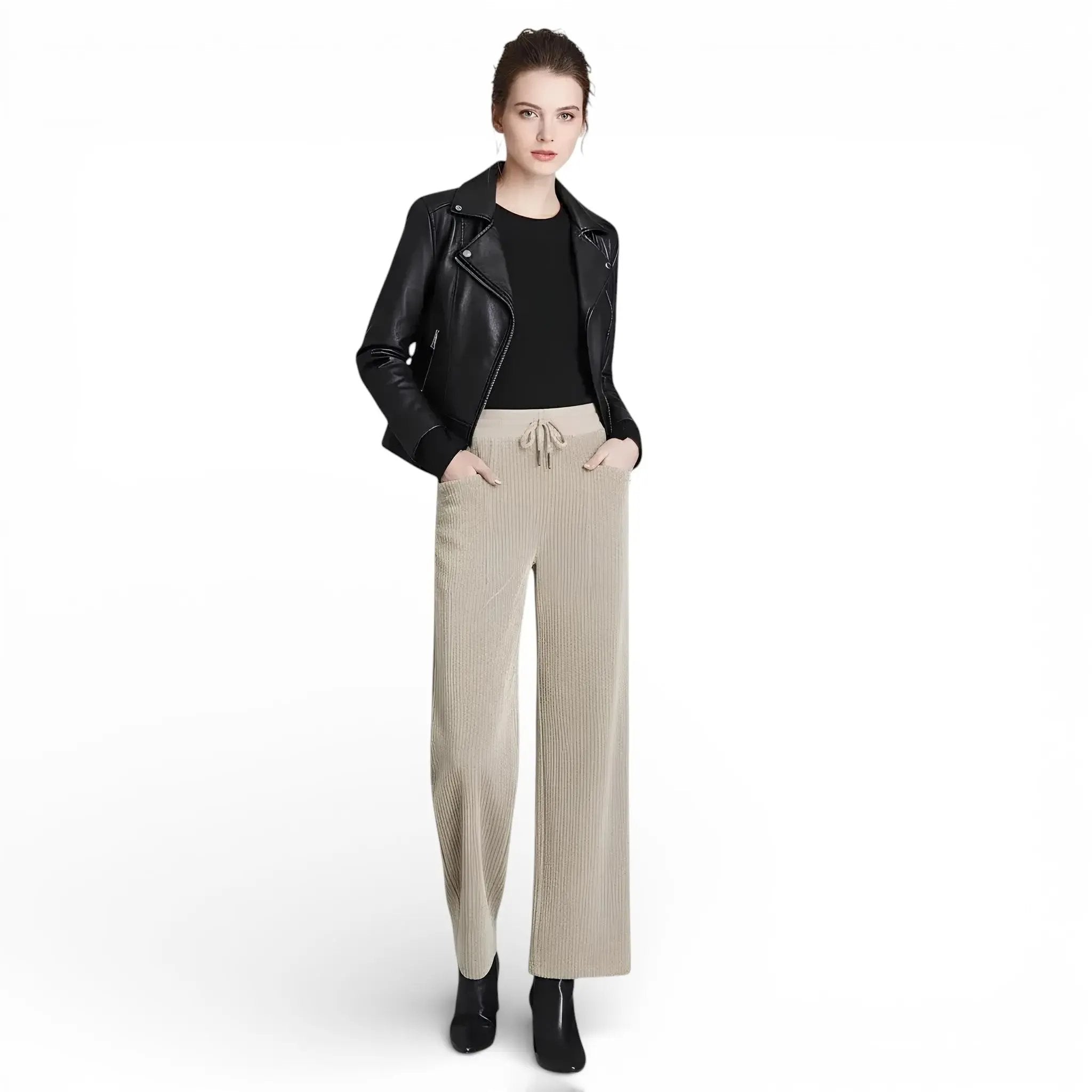 Pantalon velours côtelé - taille haute LUNAVIA PANTS