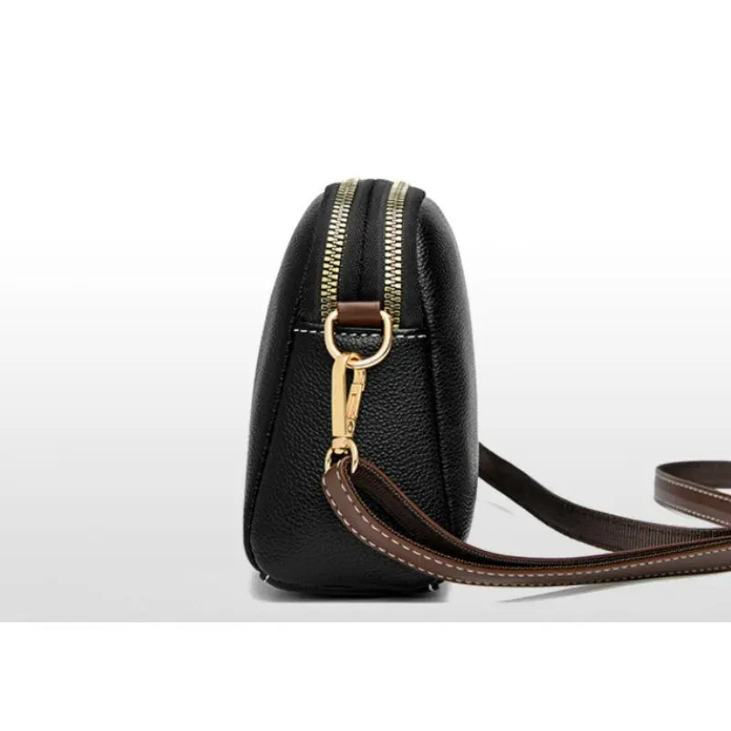 Petit Sac à Main Dôme avec Lanière Marron Contrastante LUNAVIA PANTS