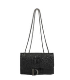 Petit Sac bandoulière à Rabat Multipoche Noir Brillant LUNAVIA PANTS