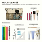 Pochette Zippée Multi-Usages Imprimé Chat Mignon LUNAVIA PANTS