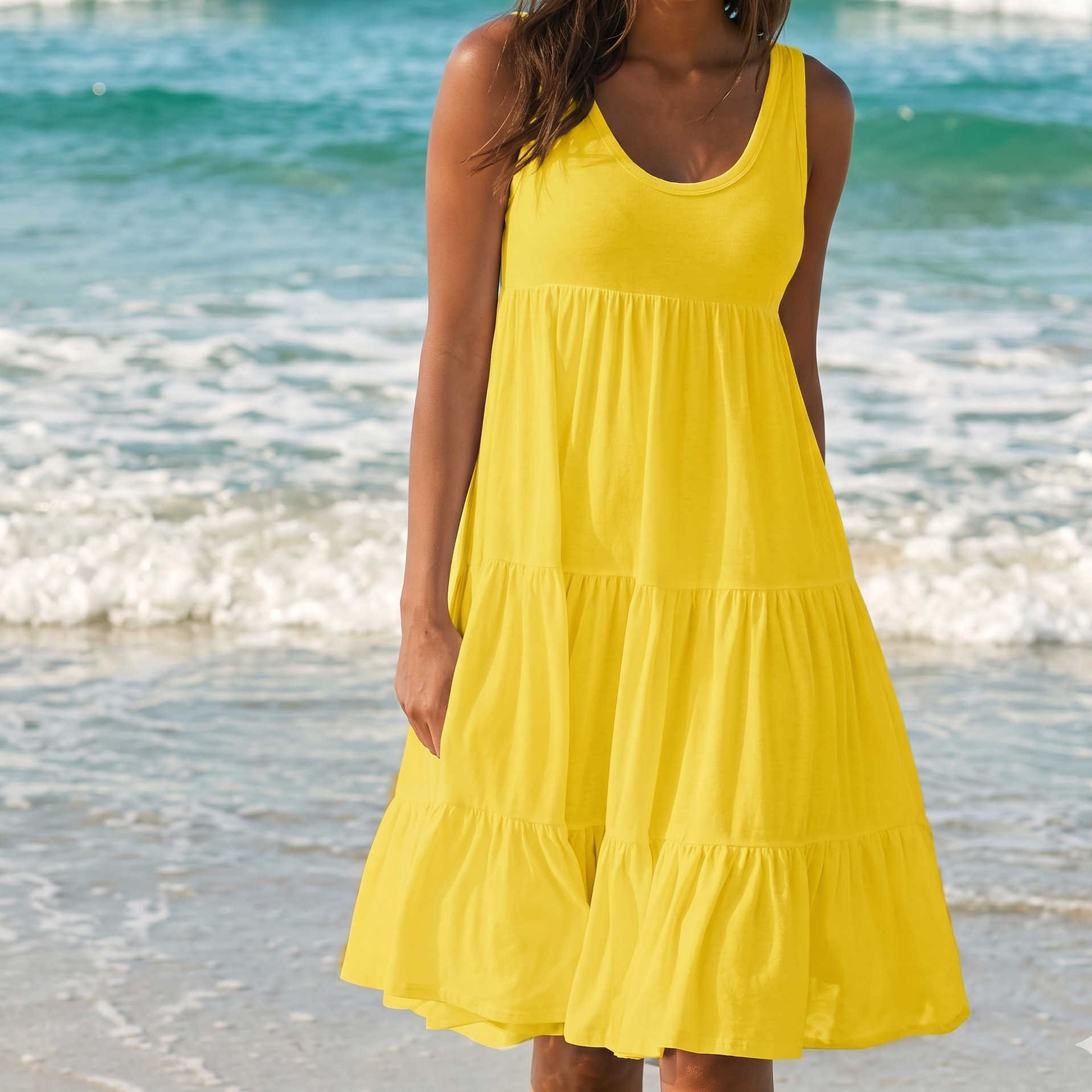 Robe de Plage Bohème à Volants