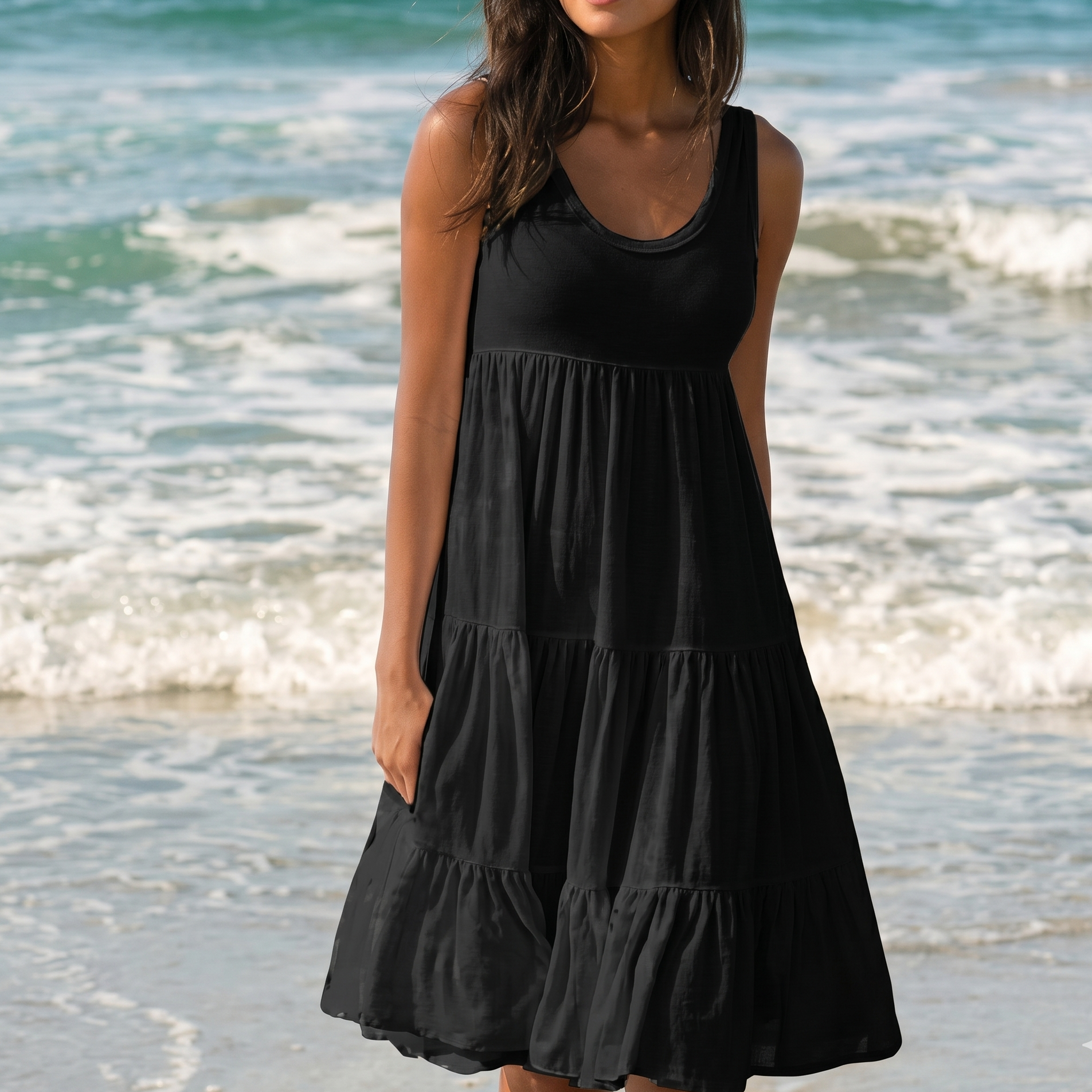 Robe de Plage Bohème à Volants