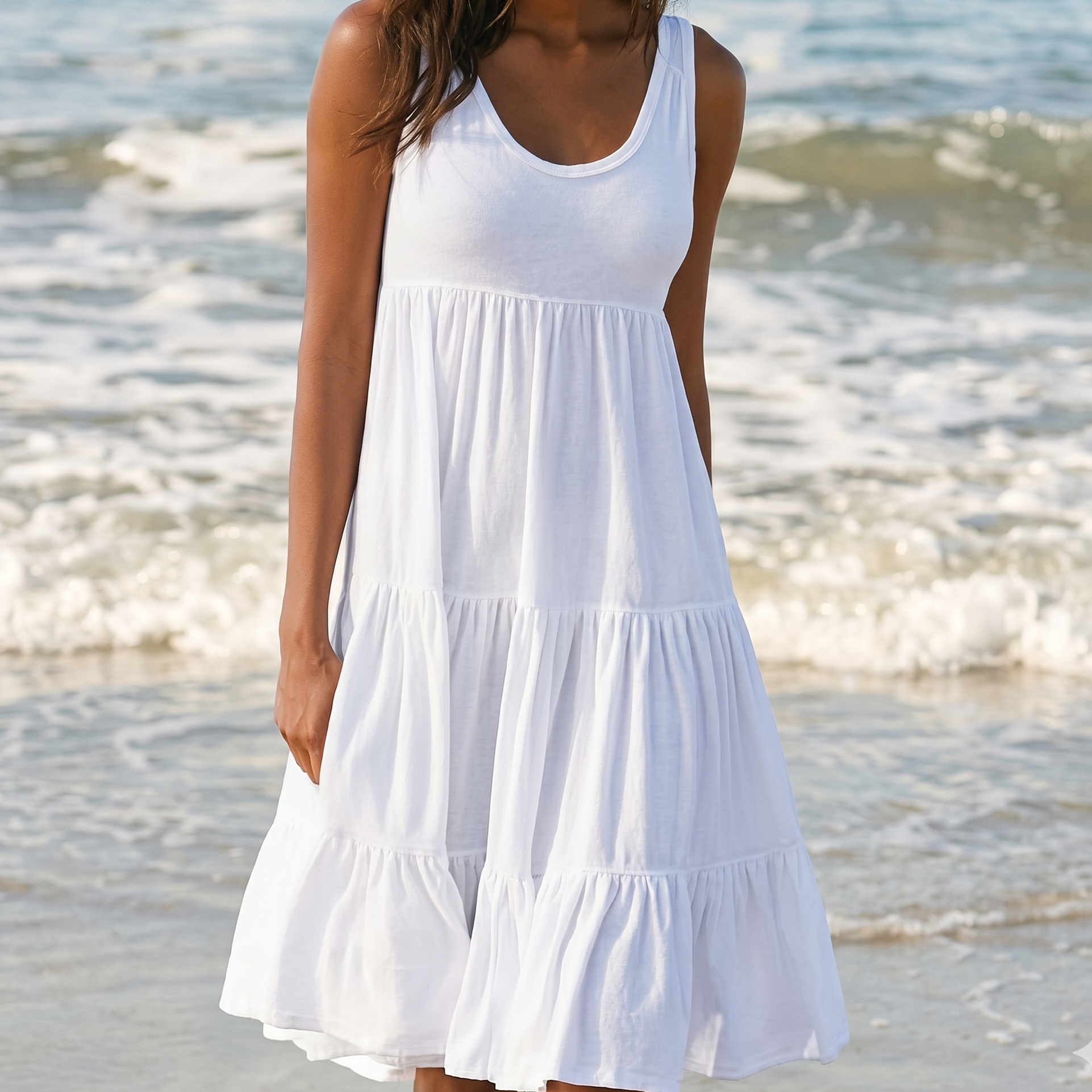 Robe de Plage Bohème à Volants