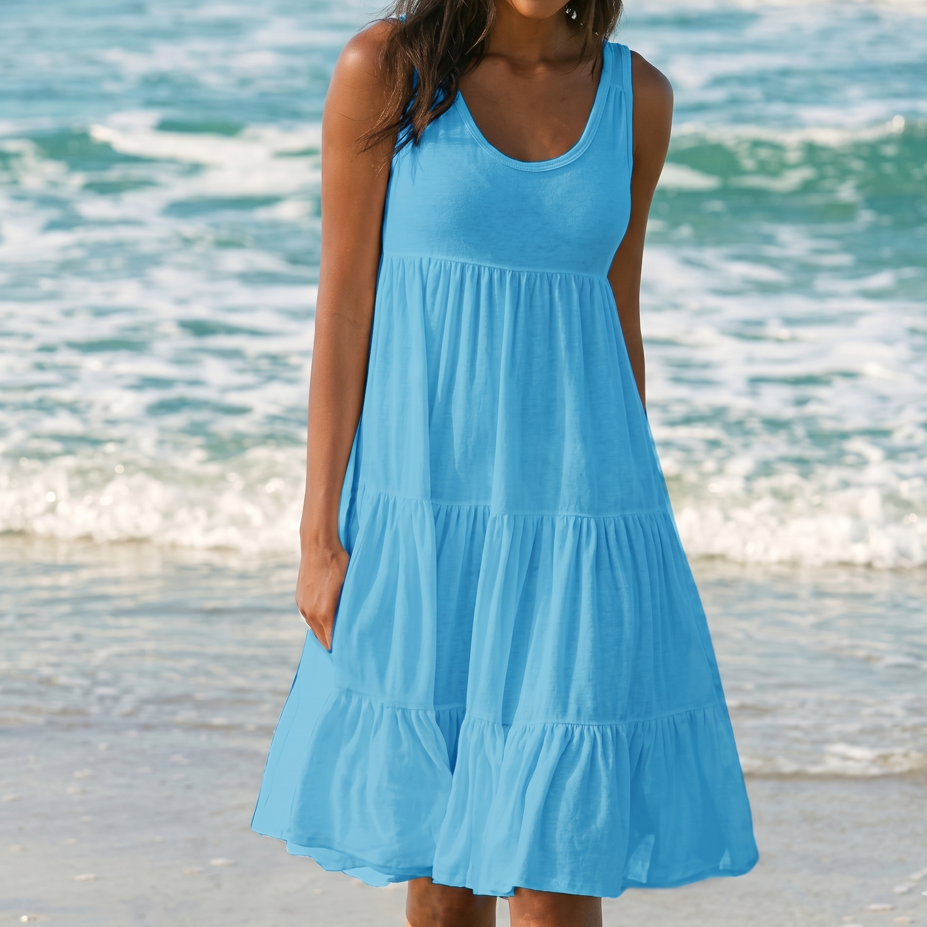 Robe de Plage Bohème à Volants