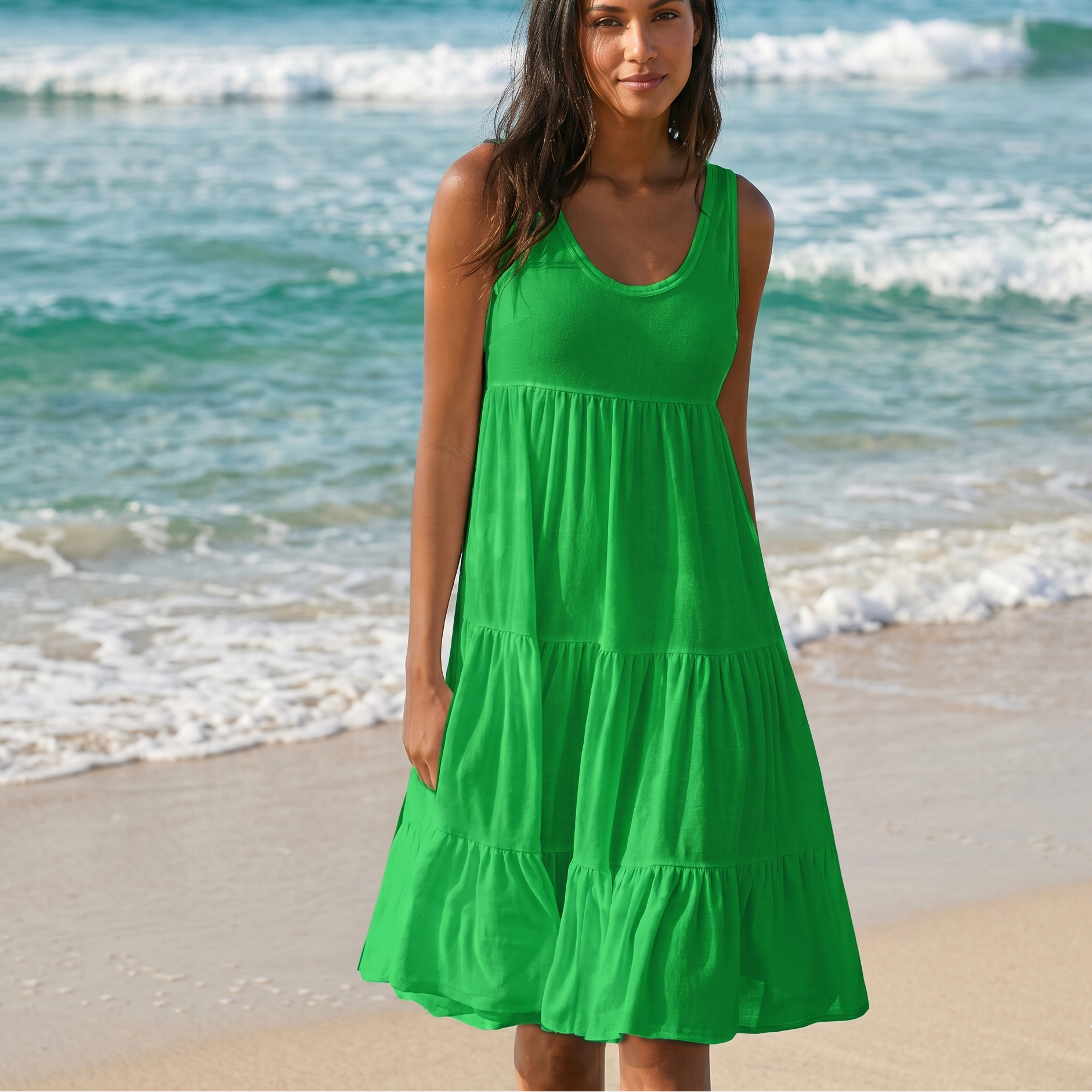 Robe de Plage Bohème à Volants