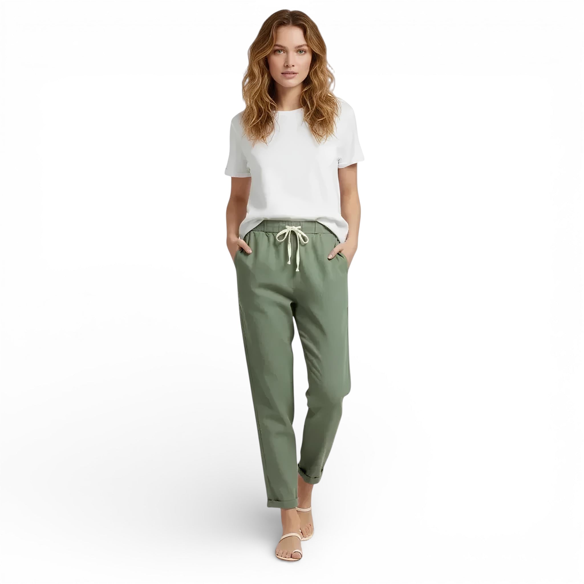 Pantalon en lin - coupe ample minceur