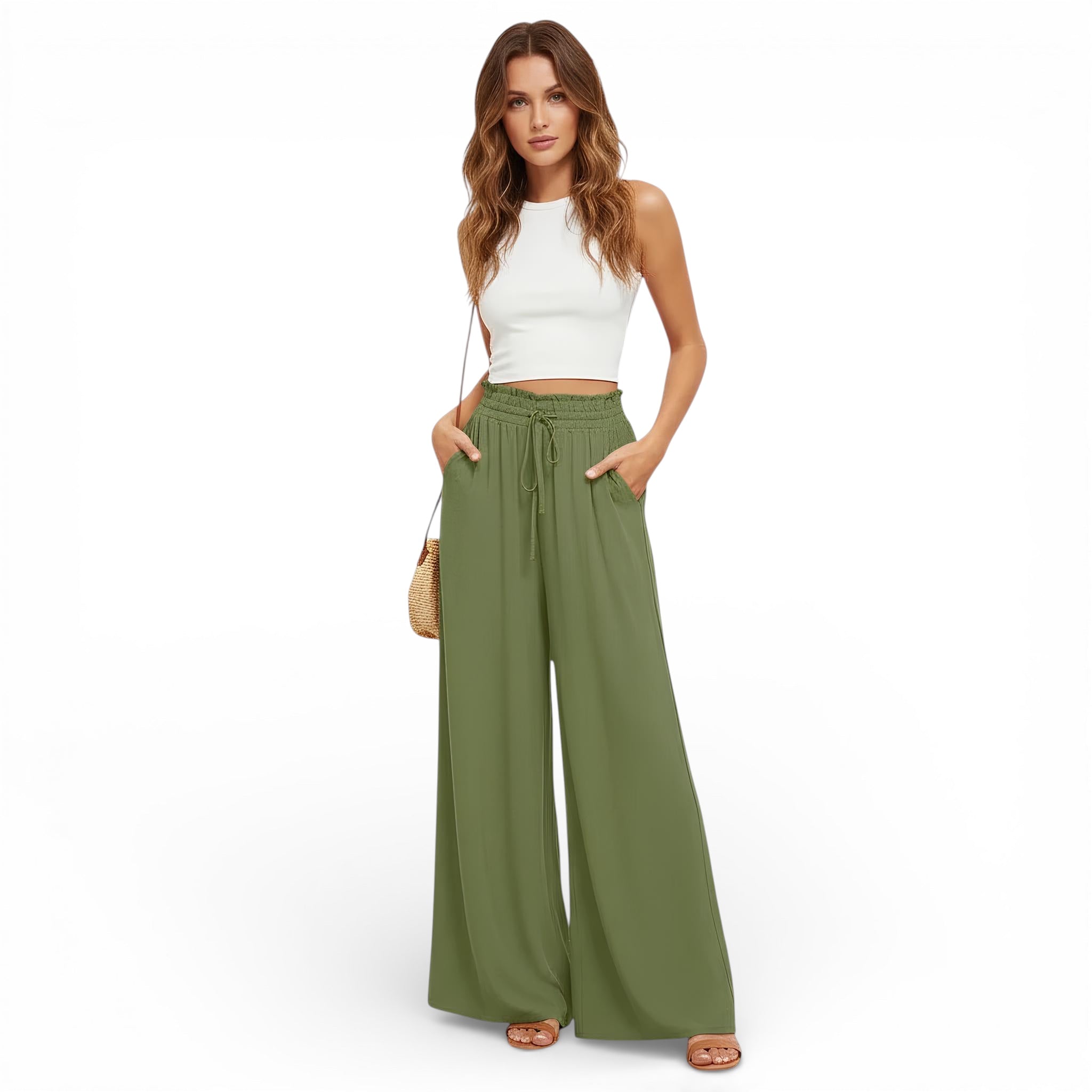 Pantalon large-style décontracté