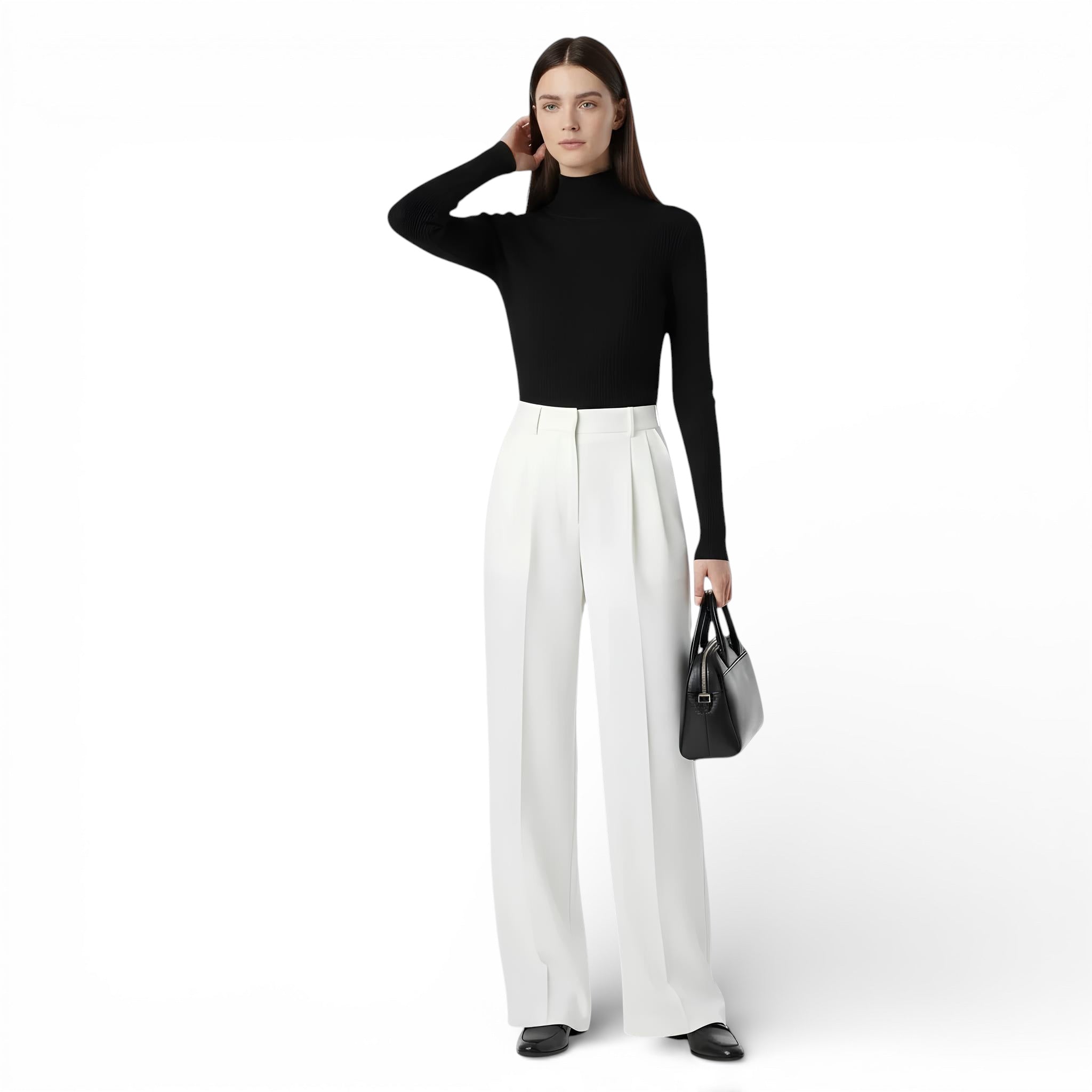 Pantalon  tailleur - taille haute à jambe large