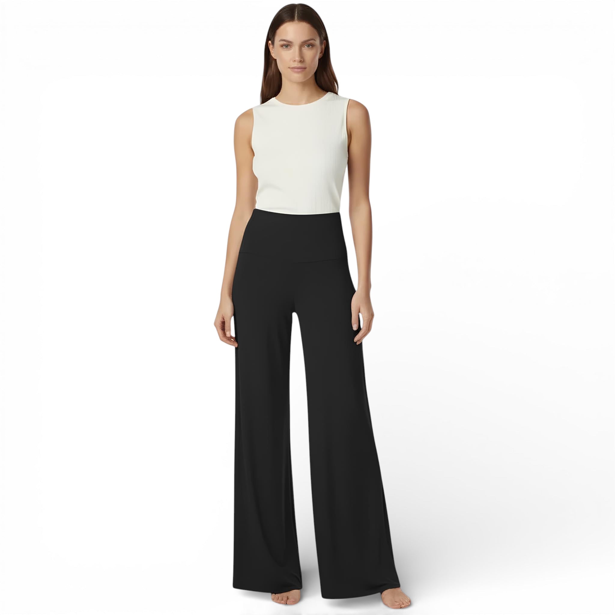 Pantalon style habillé-taille haute