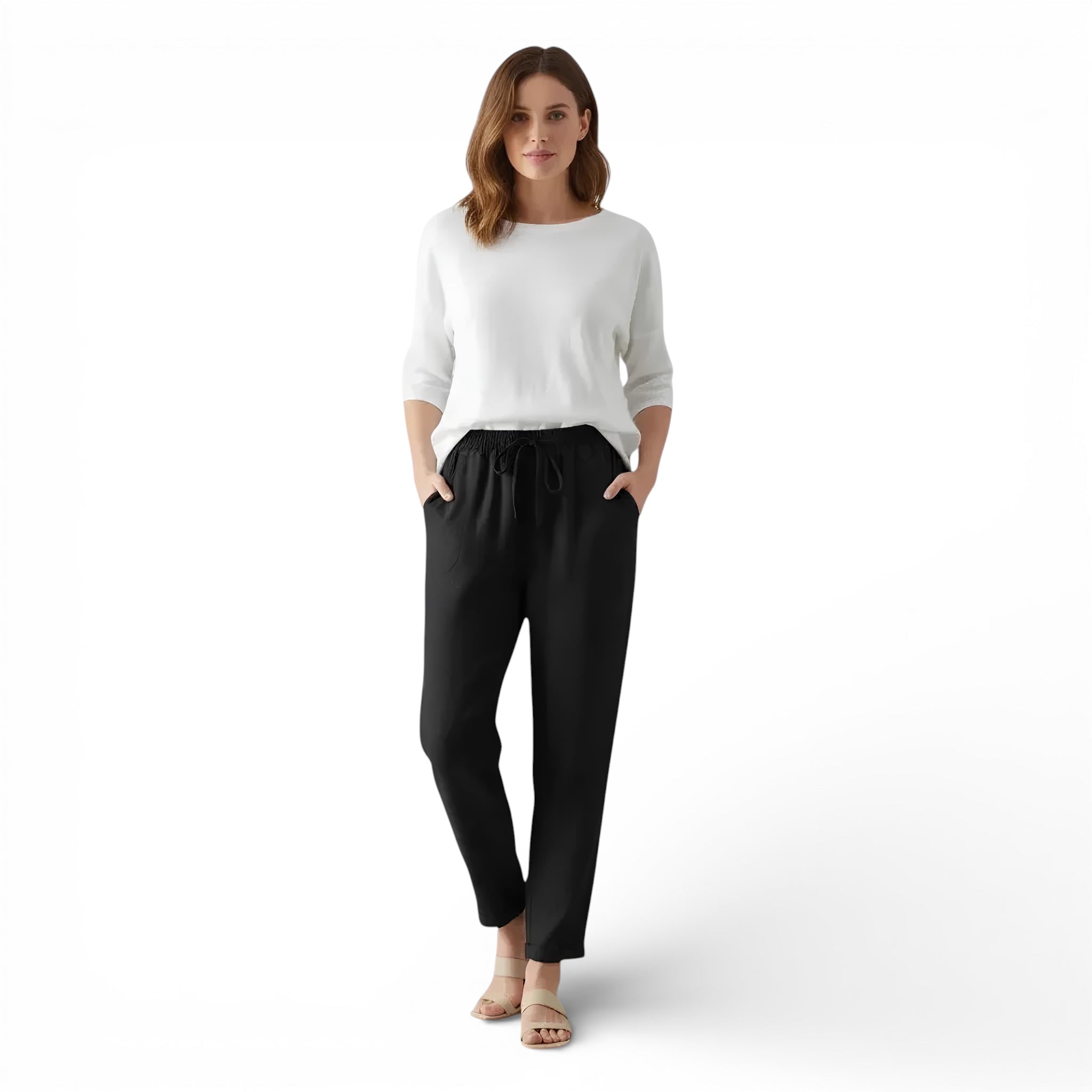 Pantalon en lin - coupe ample minceur