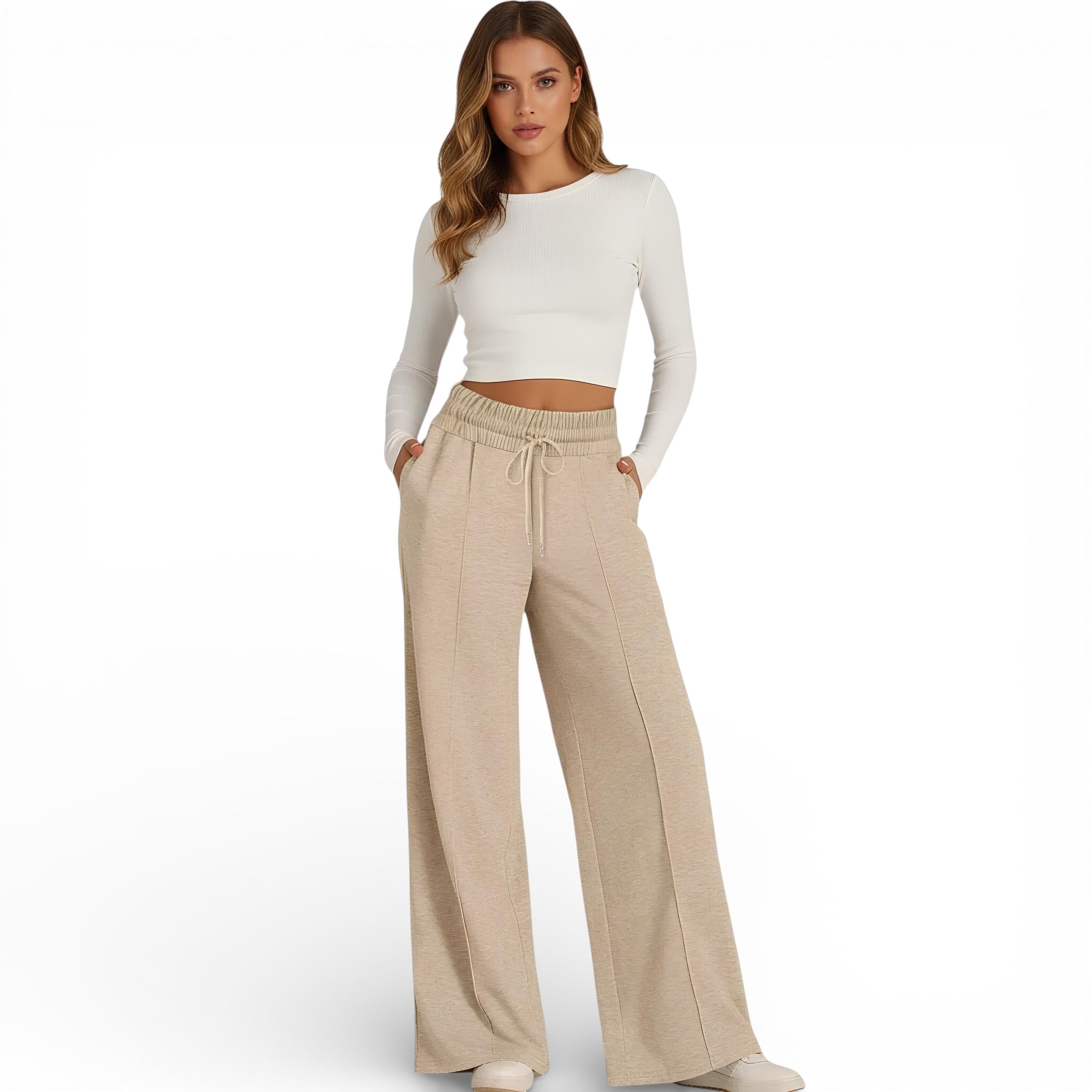 Pantalon large décontracté-style fitness