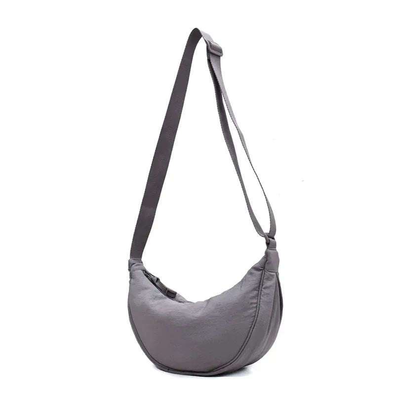 Sac Bandoulière Demi-Lune en Nylon Noir LUNAVIA PANTS