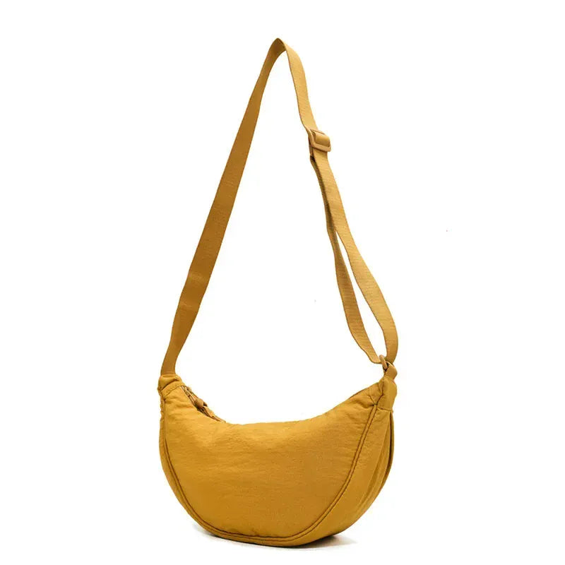 Sac Bandoulière Demi-Lune en Nylon Noir LUNAVIA PANTS