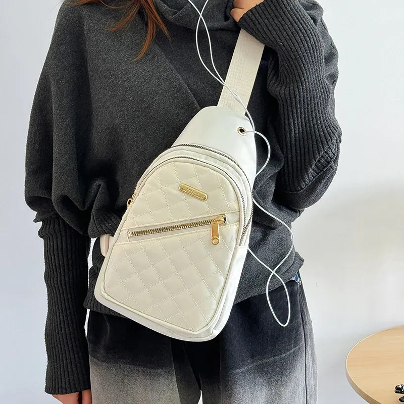 Sac à Dos Asymétrique Monobretelle Blanc LUNAVIA PANTS