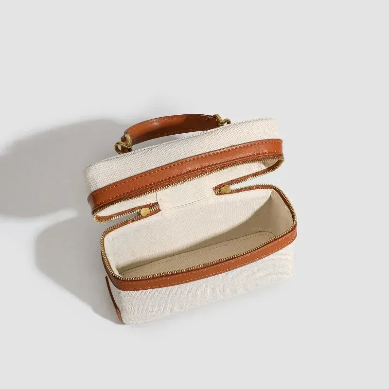 Sac à Main Forme Boîte Bicolore avec Double Zip LUNAVIA PANTS