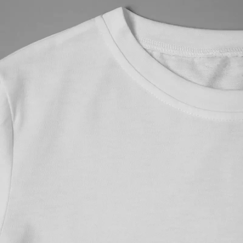 T-shirt manches courtes col rond femme, estival et décontracté, avec chat drôle, blanc imprimé LUNAVIA PANTS