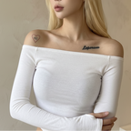 T-shirt à col asymétrique pour femme