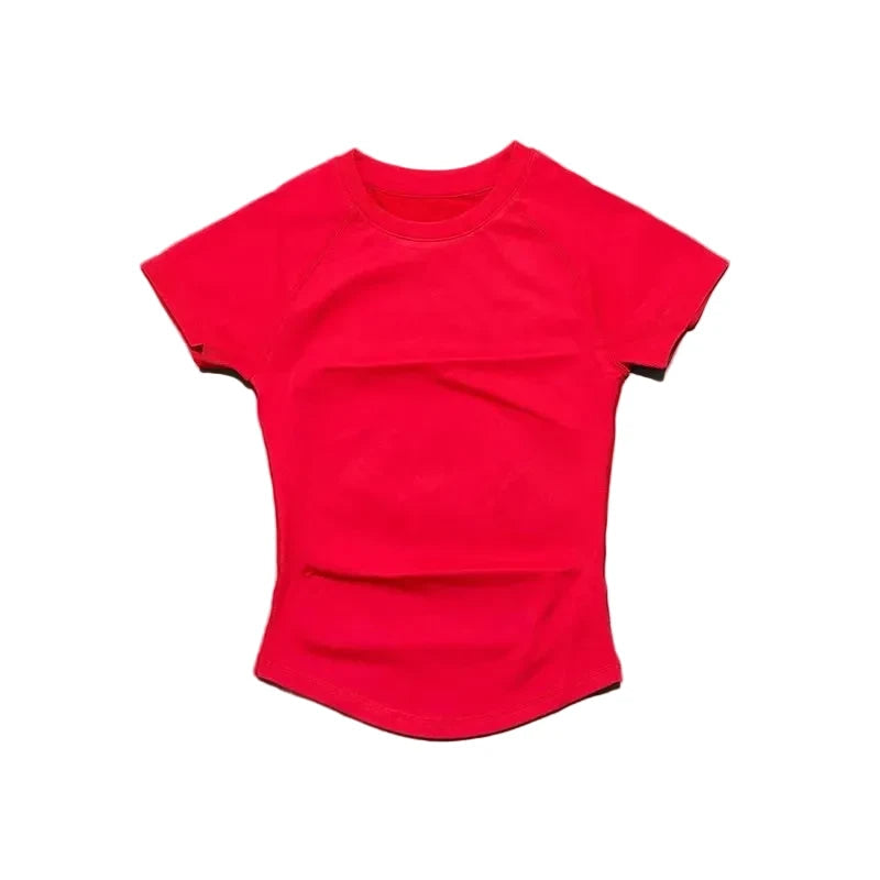  haut de sport à manches courtes pour femmes, haut de yoga, vêtements d'entraînement, t-shirt de sport, vêtements de fitness, hauts de course serrés LUNAVIA PANTS