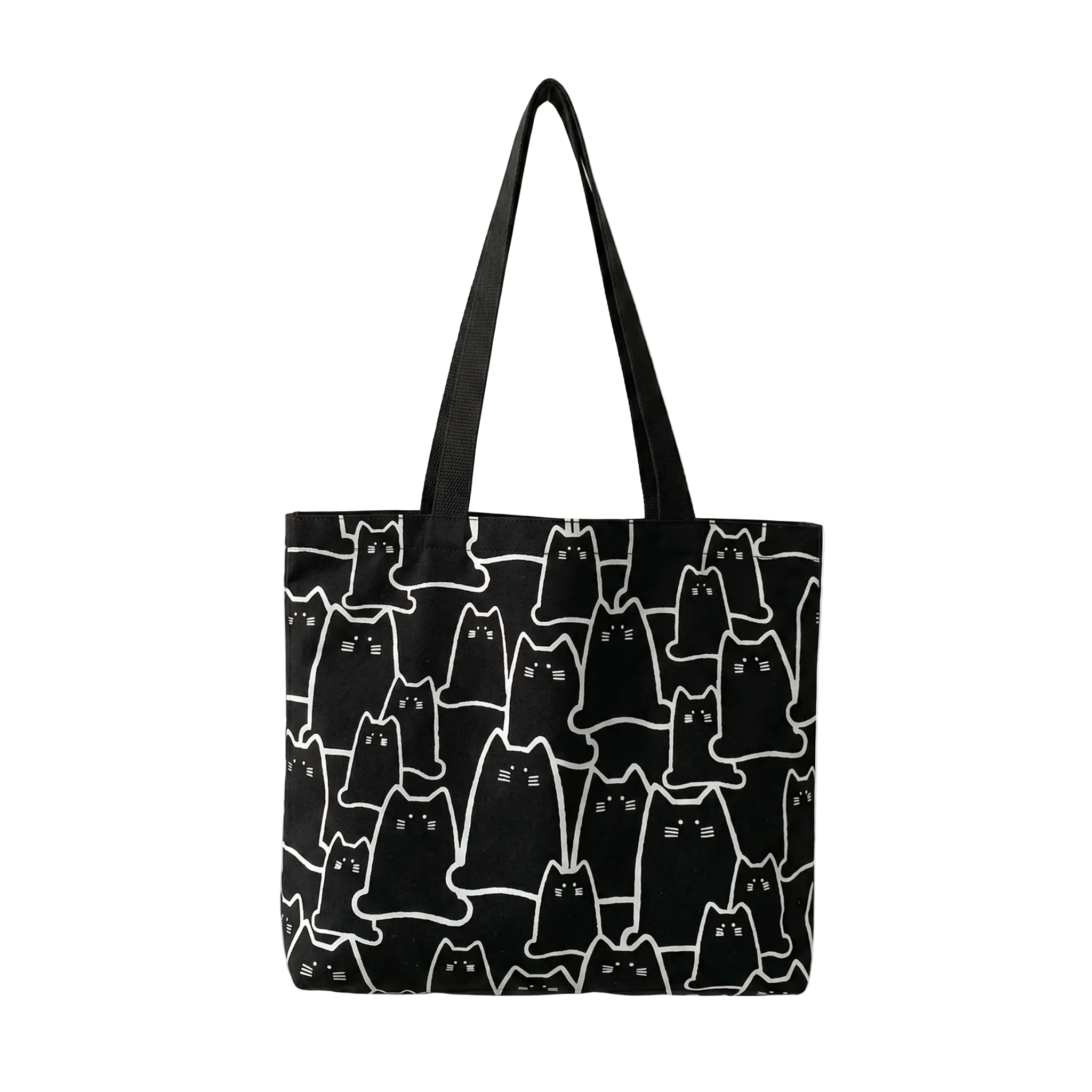 Tote Bag Kawaii Motif Félin – Grand Sac à Main en Toile LUNAVIA PANTS